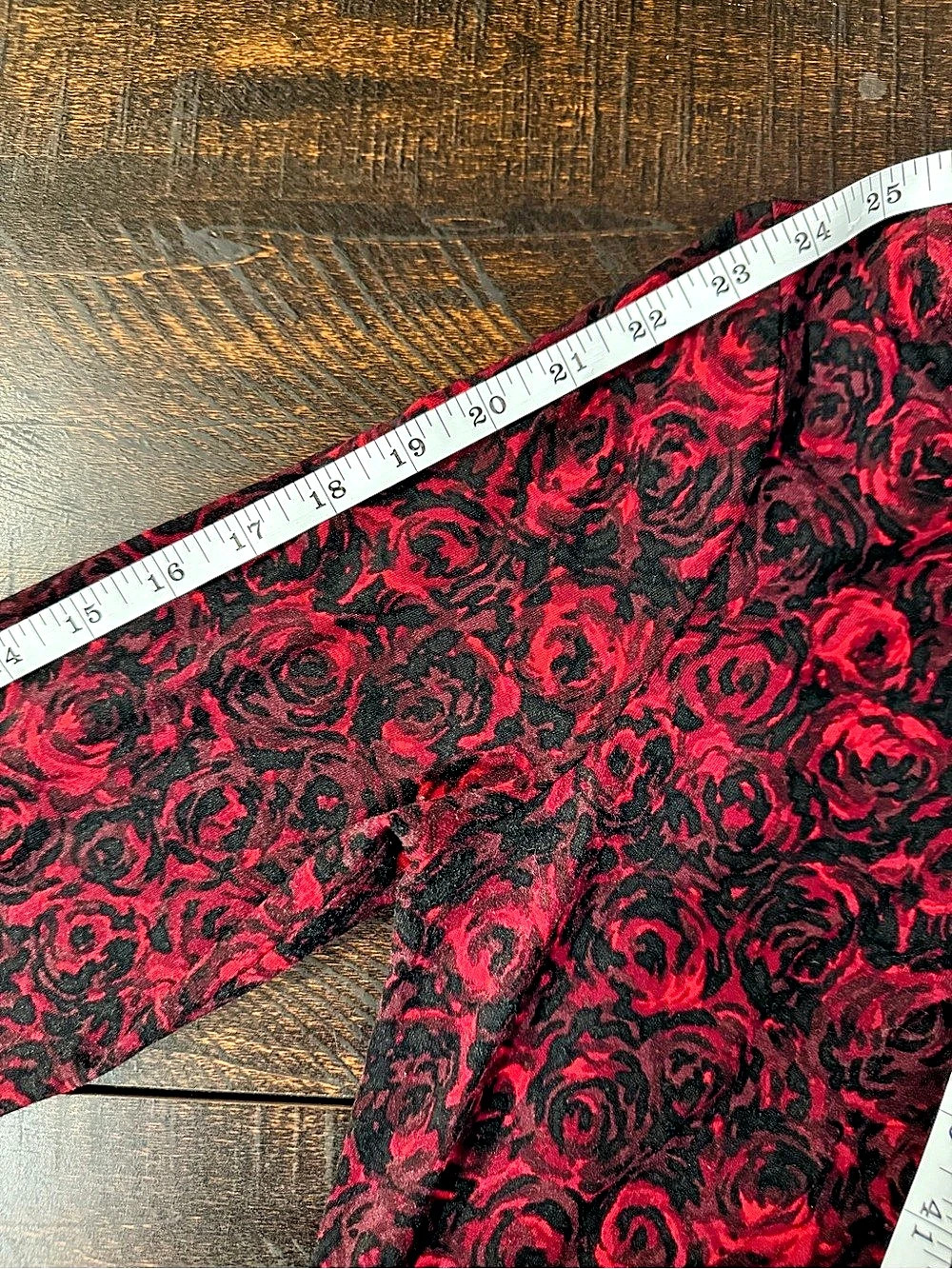 Talbots Red and Black Rose Floral Faux Wrap Midi Dress Medium - Picture 13 of 14